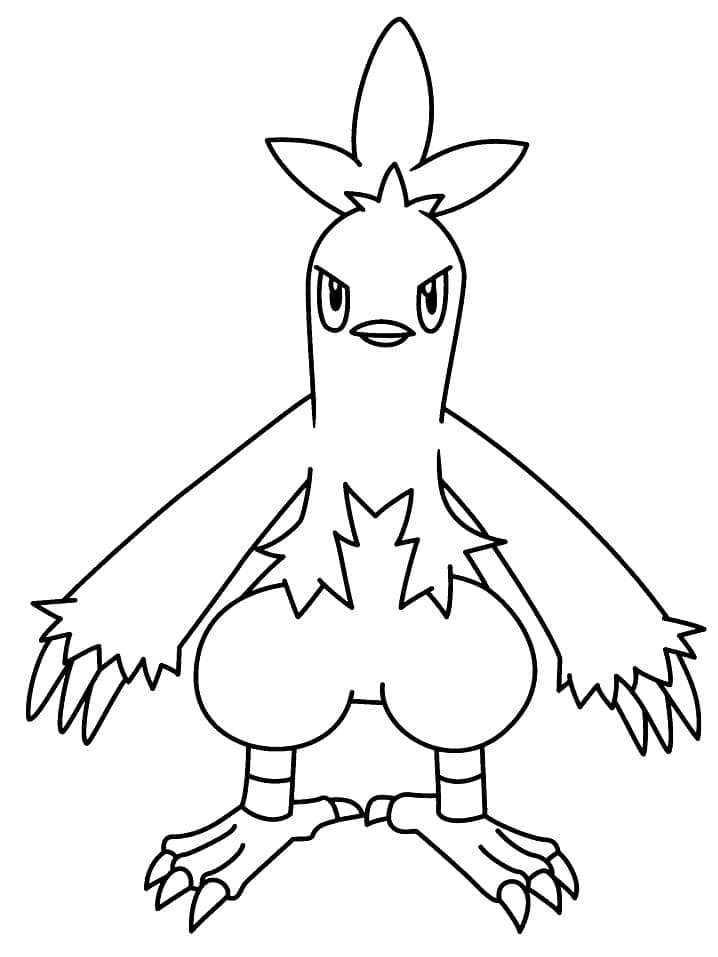 Desenho deCombusken Pokemon para colorir