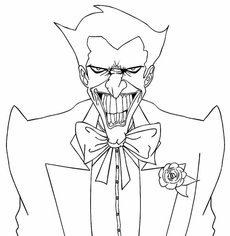 Desenho de Coringa Assustador para colorir