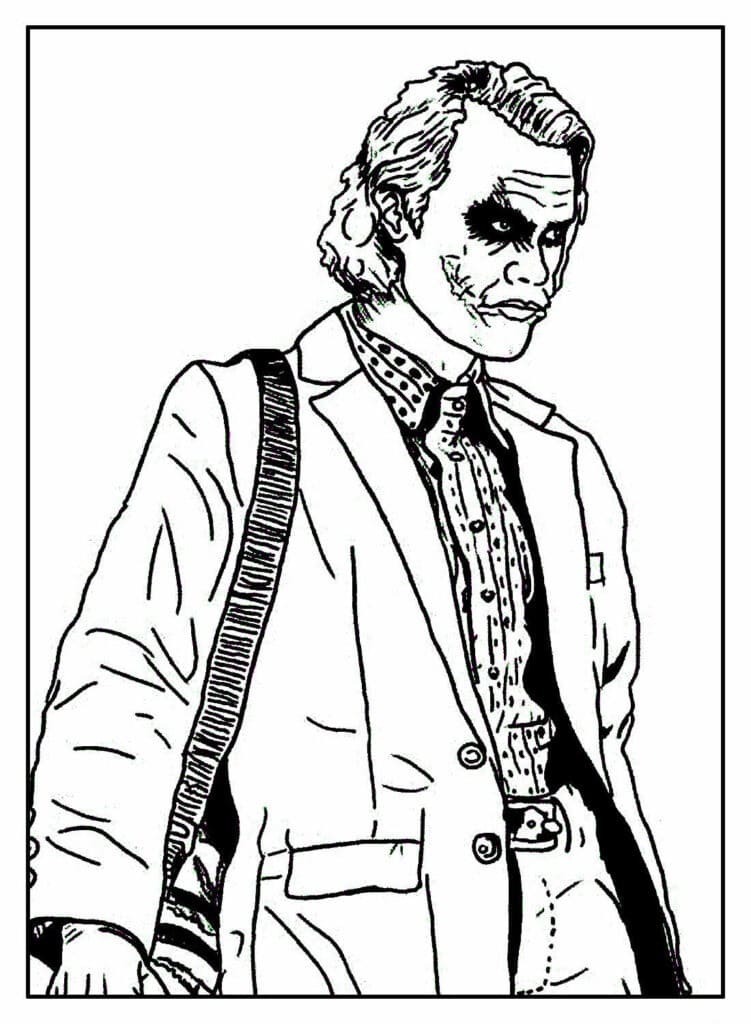 Desenho de Coringa no Filme para colorir