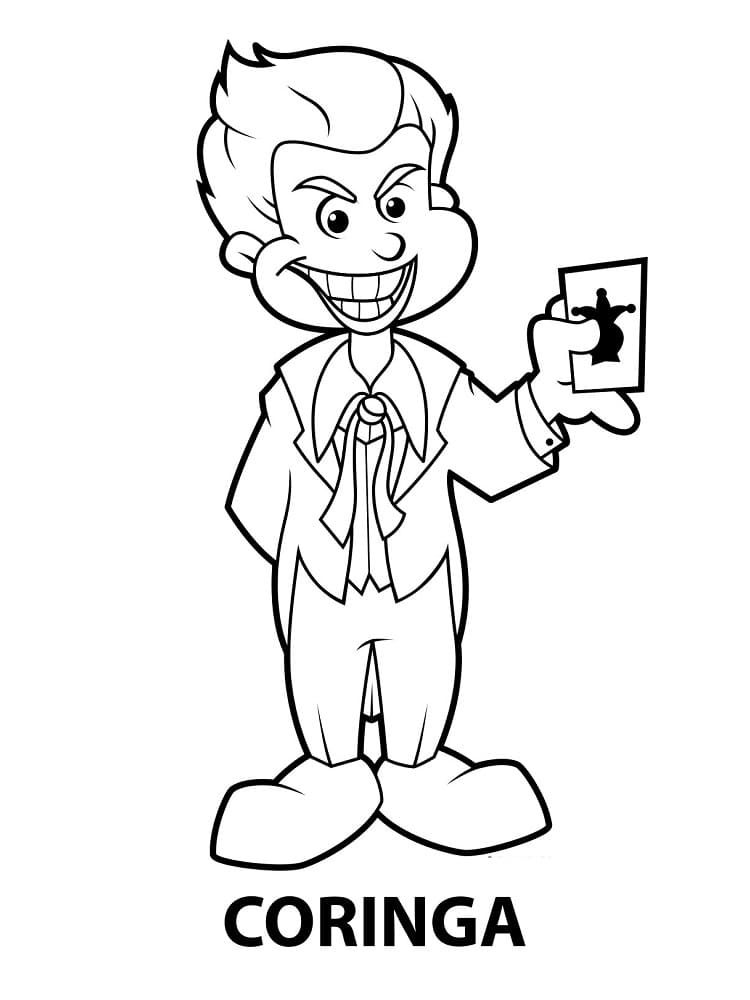 Desenho de Coringa Sorrindo para colorir