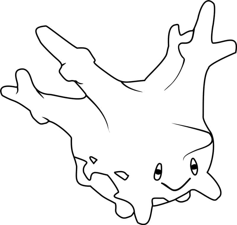 Desenho deCorsola Pokemon para colorir