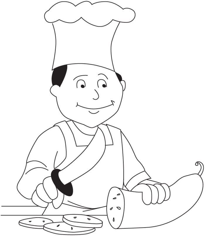 Desenho dedesenho de cozinheiro 9 para colorir para colorir