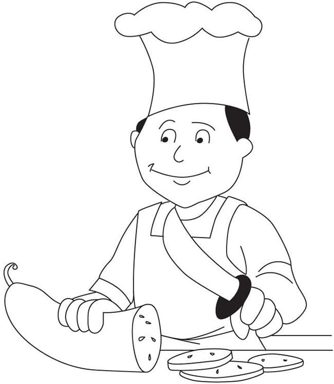 Desenhos de Cozinheiro para colorir