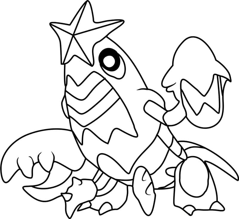 Desenho deCrawdaunt Pokemon para colorir