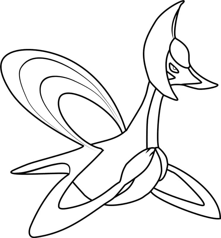 Desenho deCresselia Pokemon para colorir