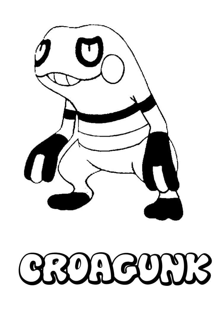 Desenho deCroagunk Pokemon para colorir