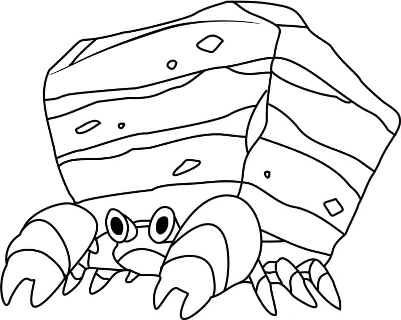 Desenho deCrustle Pokemon para colorir