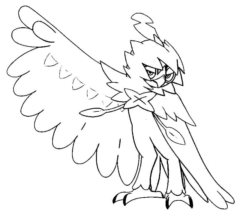 Desenho deDecidueye Pokemon para colorir