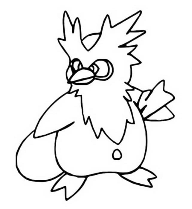 Desenho deDelibird Pokemon para colorir