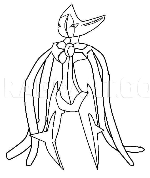 Desenho deDeoxys Pokemon para colorir