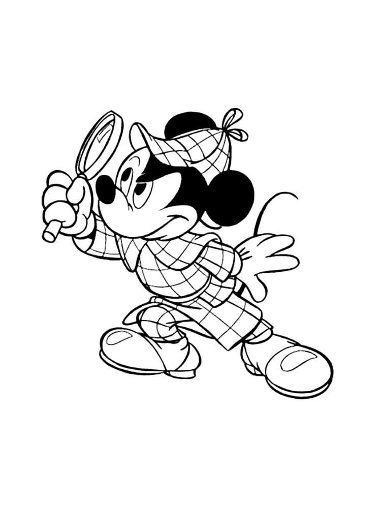 Desenho deDetetive Mickey para colorir