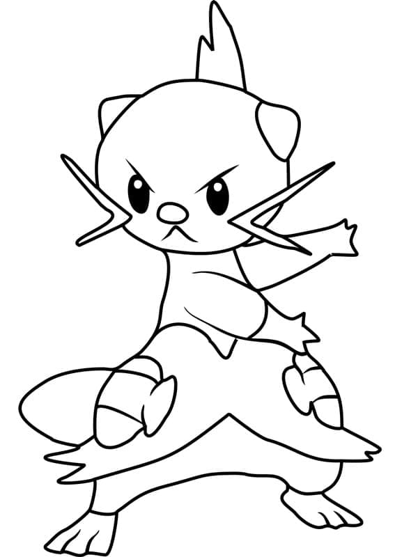 Desenho deDewott Pokemon para colorir