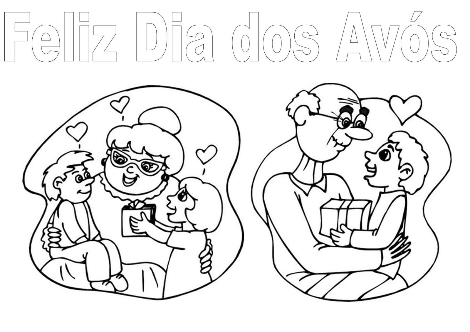 Desenho deDia dos Avós 1 para colorir