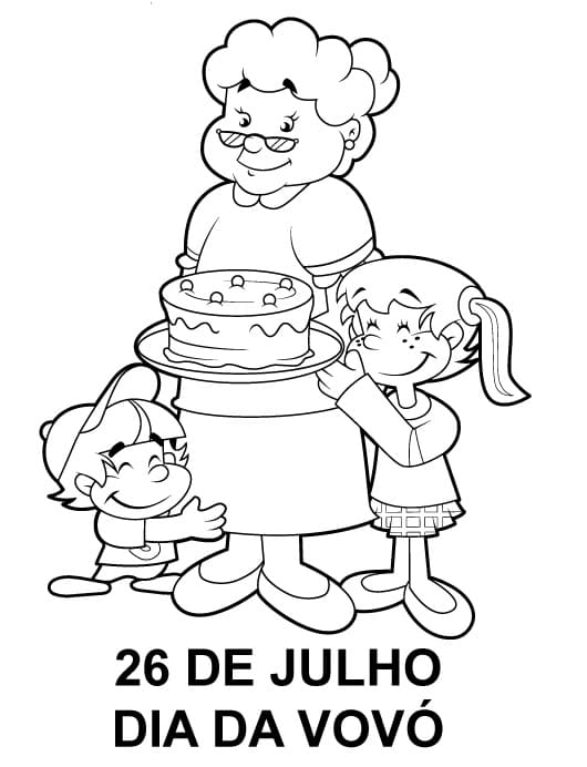 Desenho deDia dos Avós 3 para colorir