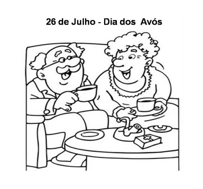 Desenho deDia dos Avós 9 para colorir