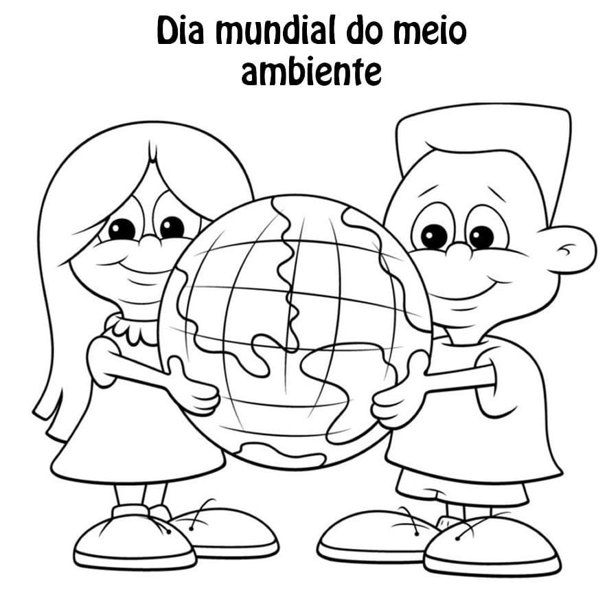 Desenho deDia Mundial do Meio Ambiente para colorir