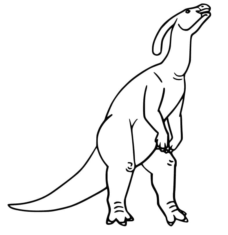 Desenho deDinossauro Parassaurolofo para colorir