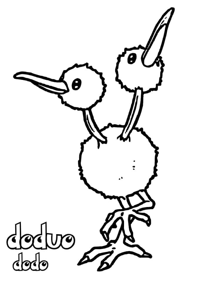 Desenho deDoduo Pokemon para colorir