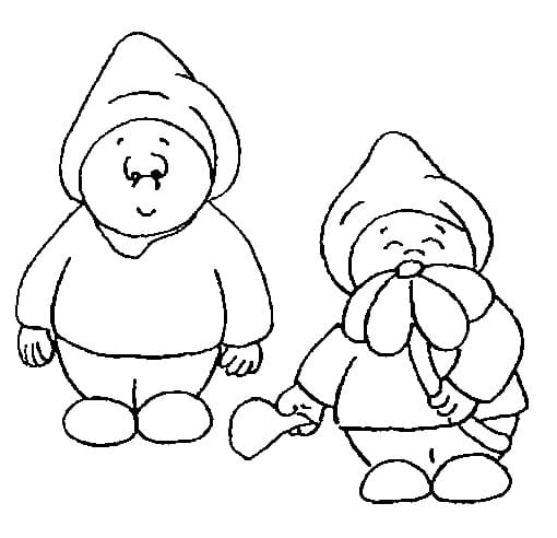 Desenho deDois Gnomos para colorir