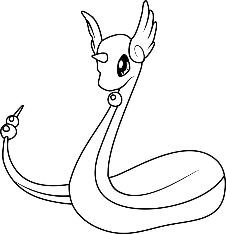 Desenho deDragonair Pokemon para colorir