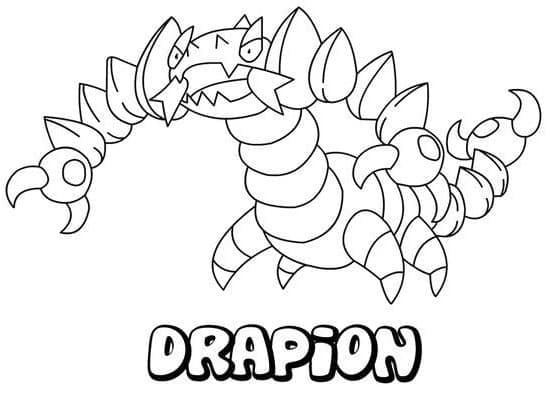 Desenho deDrapion Pokemon para colorir