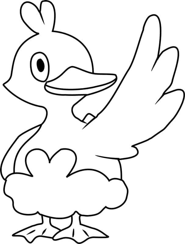 Desenho deDucklett Pokemon para colorir