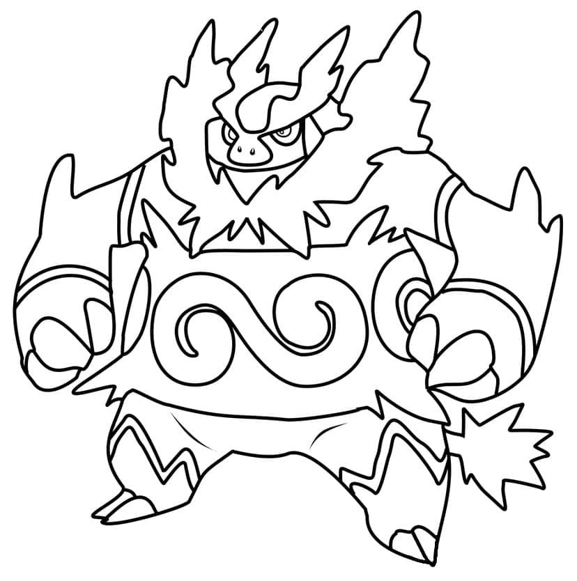 Desenho deEmboar Pokemon para colorir