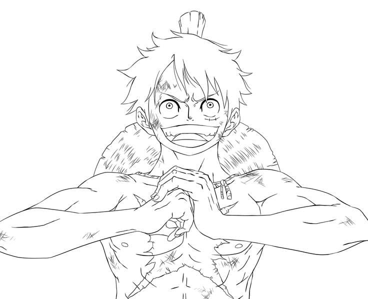 Desenho deEspírito de Luffy para colorir