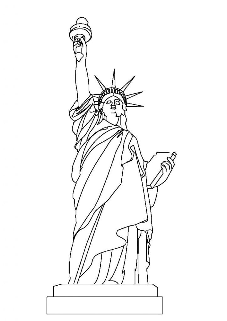 Desenho deEstátua da Liberdade 2 para colorir