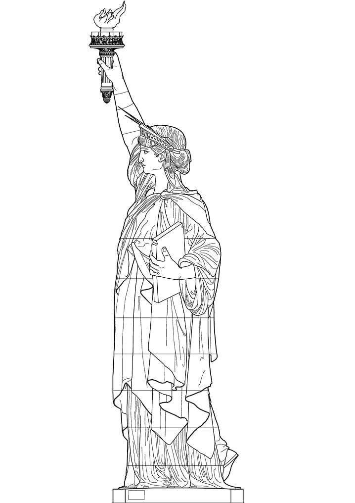 Desenho deEstátua da Liberdade 9 para colorir