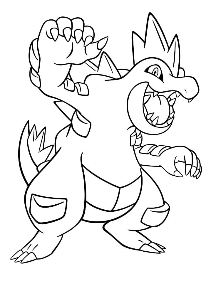 Desenho deFeraligatr Pokemon para colorir