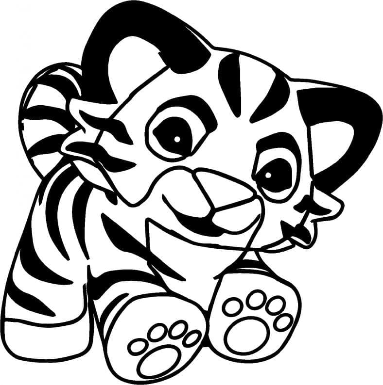 Desenho deFilhote de Tigre para colorir