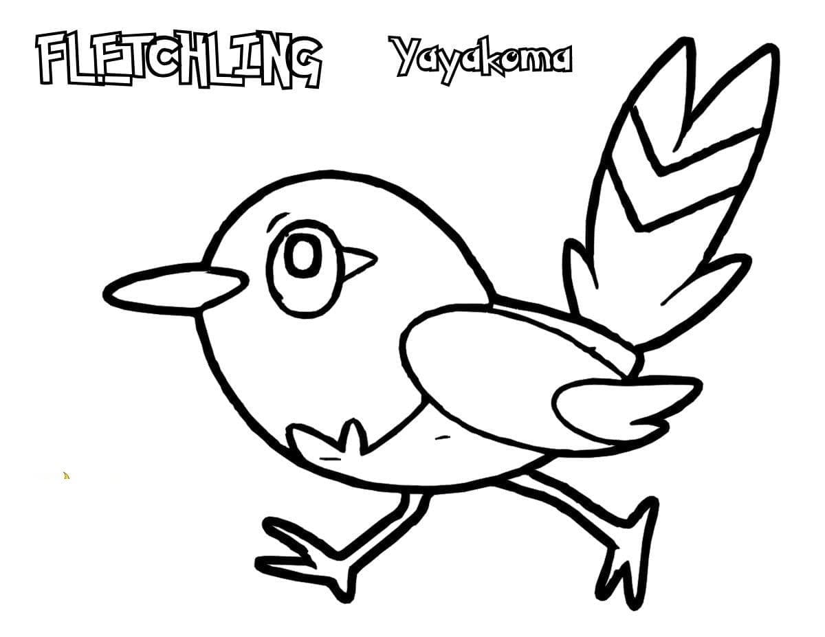 Desenho deFletchling Pokemon para colorir