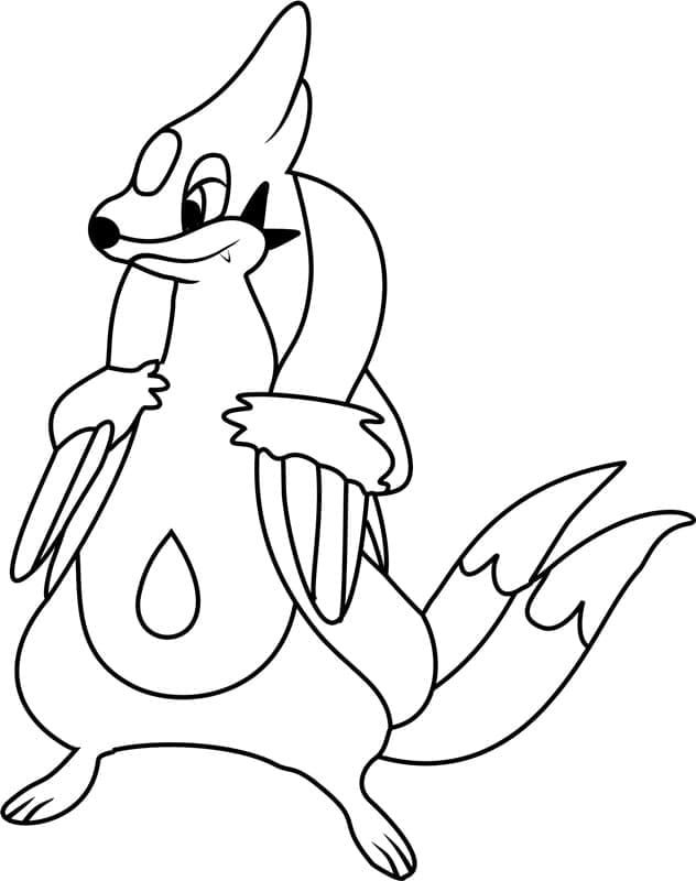 Desenho deFloatzel Pokemon para colorir