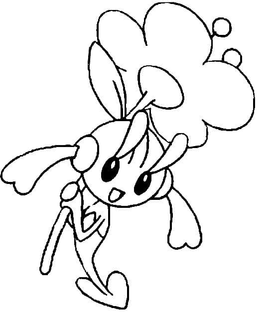 Desenho deFloette Pokemon para colorir