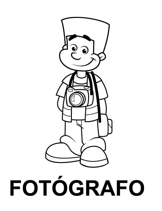 Desenho deFotógrafo Sorrindo para colorir