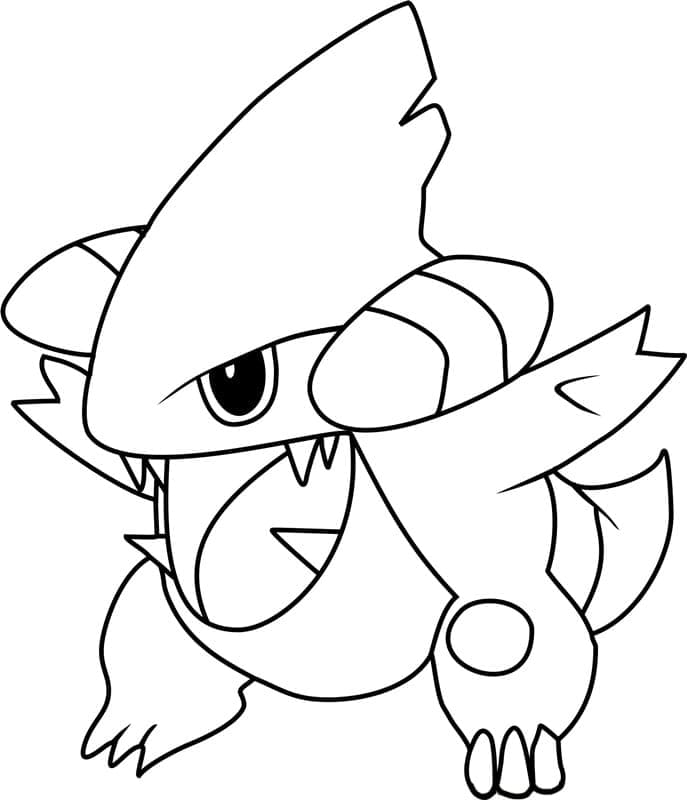 Desenho deGible Pokemon para colorir