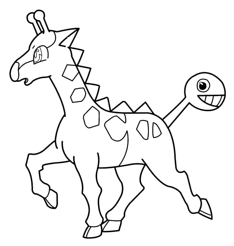 Desenho deGirafarig Pokemon para colorir