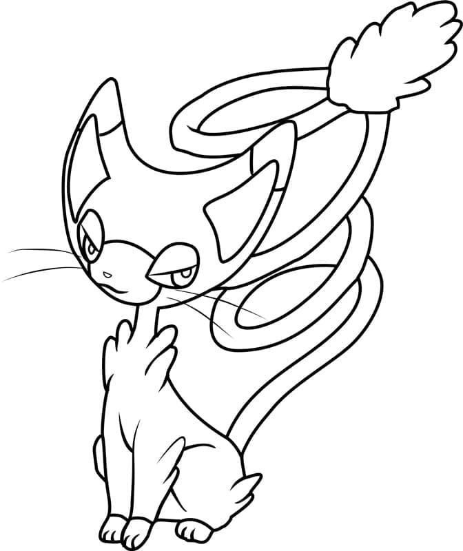 Desenho deGlameow Pokemon para colorir