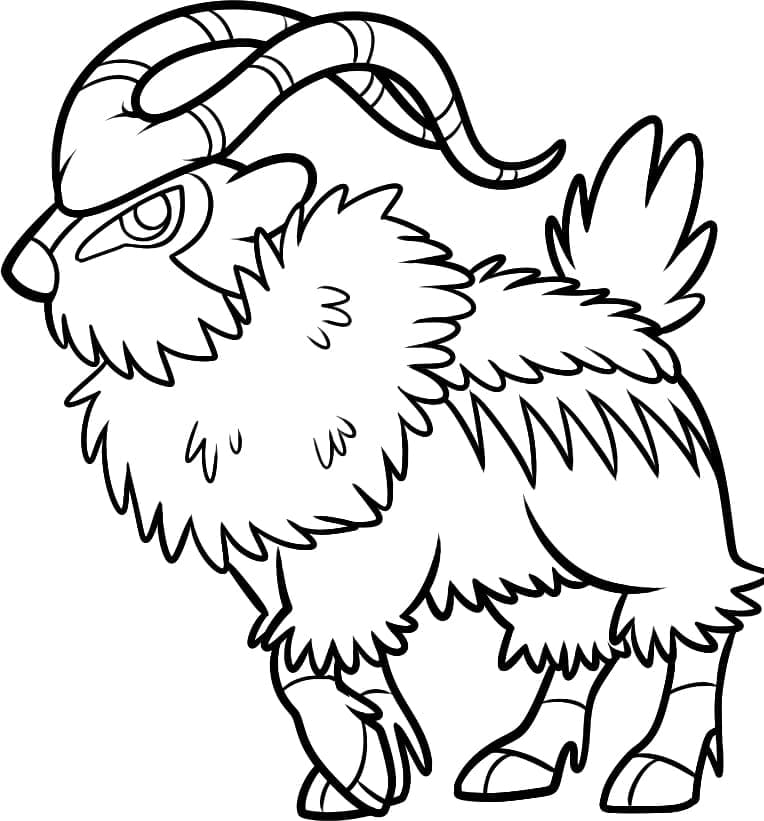 Desenho deGogoat Pokemon para colorir