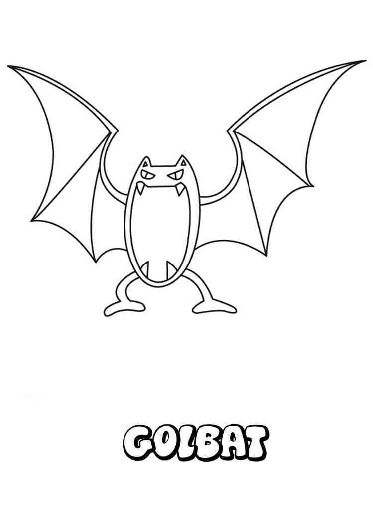 Desenho deGolbat Pokemon para colorir