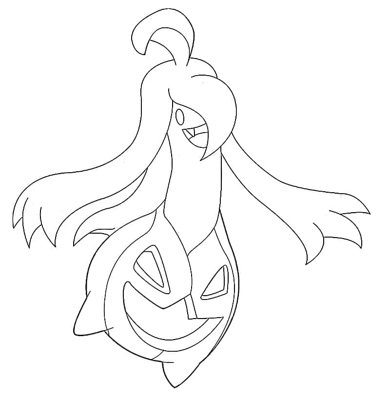 Desenho deGourgeist Pokemon para colorir