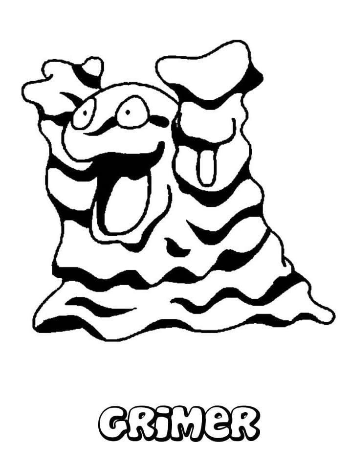 Desenho deGrimer Pokemon para colorir