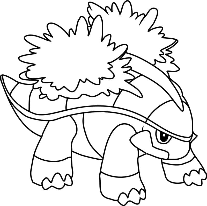 Desenho deGrotle Pokemon para colorir