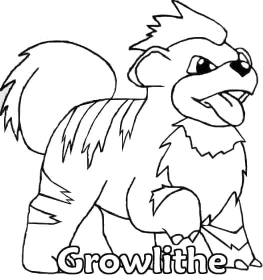 Desenho deGrowlithe Pokemon para colorir