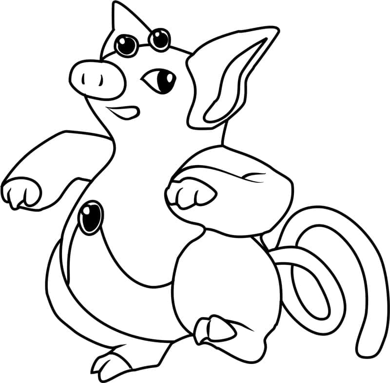 Desenho deGrumpig Pokemon para colorir