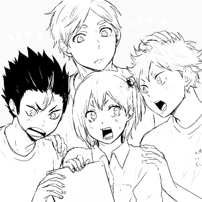 Desenho deHaikyuu 2 para colorir