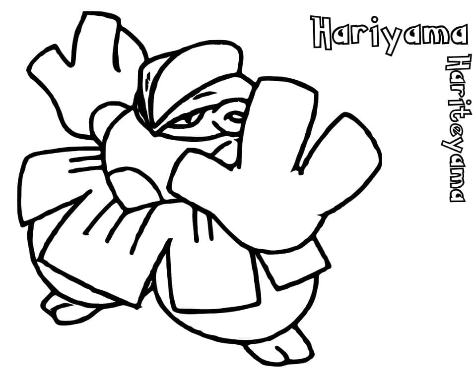 Desenho deHariyama Pokemon para colorir