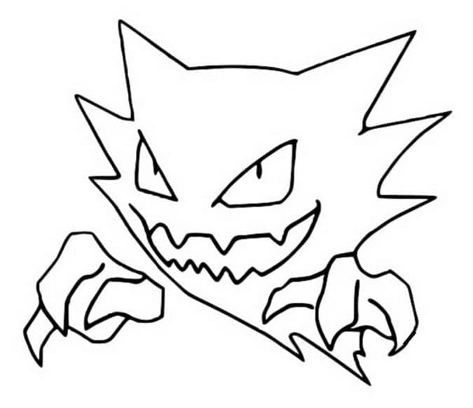 Desenho deHaunter Pokemon para colorir