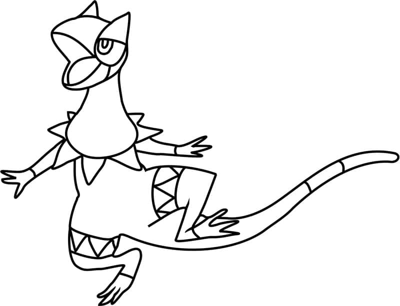 Desenho deHeliolisk Pokemon para colorir